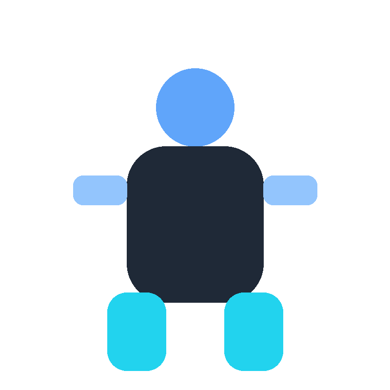 Stretching character illustration